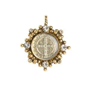 VIRGINS SAINTS & ANGELS VSA Cloister San Benito Medallion in Gold
